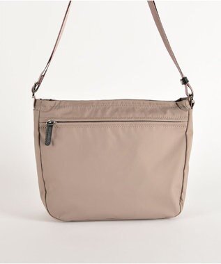 Y'SACCS ナイロンタフタショルダーバッグ　ミディアム グレイッシュベージュ