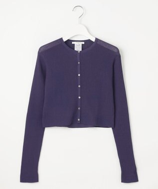 23区 L 【SLOW/一部店舗限定】シアーサマー リブ カーディガン パープル系