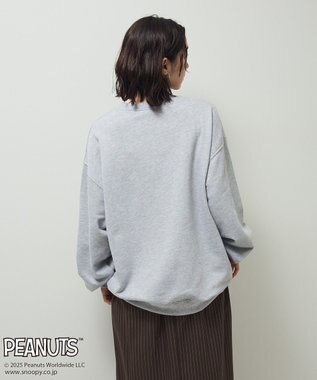 Green Parks ■PEANUTS スヌーピーミニ刺繍スウェット Gray
