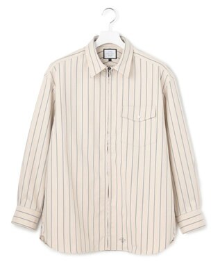 J.PRESS YORK STREET 【UNISEX】フロントジップ シャツ ホワイト系1