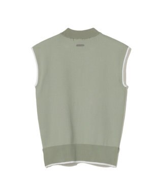 ZERO HALLIBURTON ノースリーブモックネックニット ZHG-W6S8b 85222 ライトグリーン