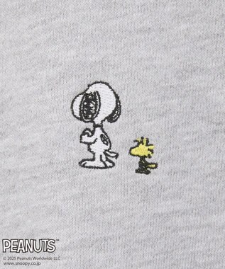 Green Parks ■PEANUTS スヌーピーミニ刺繍スウェット Gray