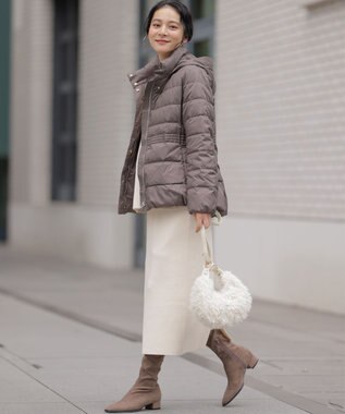 組曲 S ライトタフタショート ダウン モカブラウン系