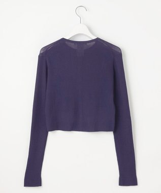 23区 L 【SLOW/一部店舗限定】シアーサマー リブ カーディガン パープル系