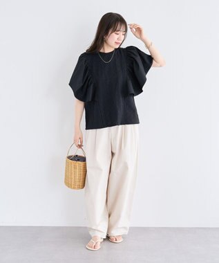 Green Parks ・ＳＵＧＡＲ　ＳＰＯＯＮ　ラッフルスリーブＴＥＥ Off White