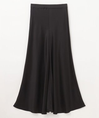 GRACE CONTINENTAL サテンバイアスロングスカート ブラック