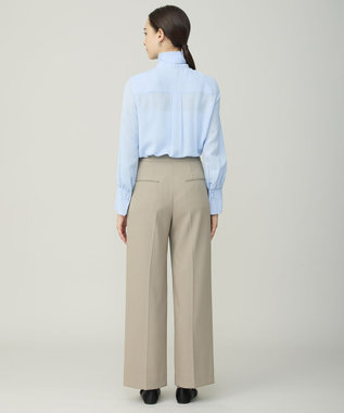 ICB L セルロースシルクビエラ ボウタイ付きブラウス サックスブルー