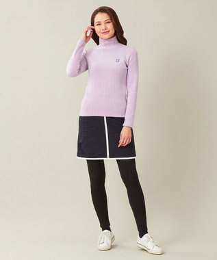 23区GOLF 【WOMEN】【吸湿発熱】グランサーモ モックネック カットソー ライラック系