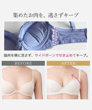 BRADELIS New York 【BRADELIS New York / 育乳補整ブラ・STEP1 集める】ジャスミンステップ1ブラ25A1 補正下着 ブラジャー ブルー