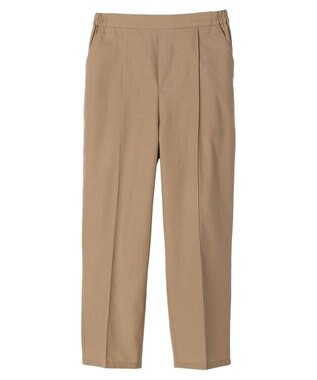 Green Parks 綿麻混イージーテーパードパンツ Dark Beige