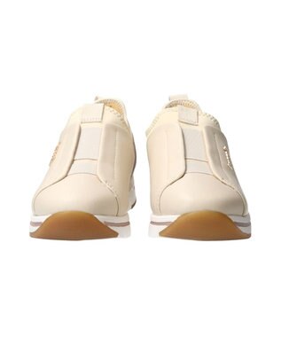 INTER-CHAUSSURES 【BUSSOLA】撥水スリッポンスニーカー ライトベージュコンビ