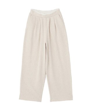 earth music&ecology レースレイヤード風スウェットパンツ Oatmeal
