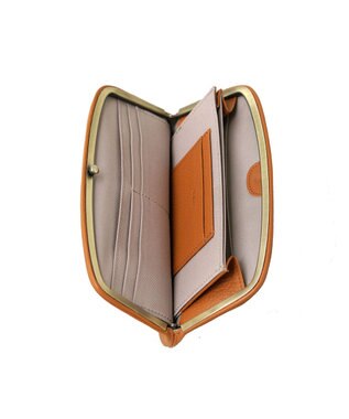 FOLNA RD ロング天溝がま口 財布 キャメル
