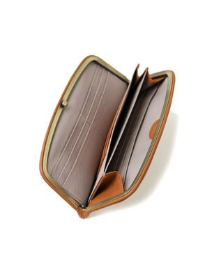 FOLNA RD ロング天溝がま口 財布 キャメル