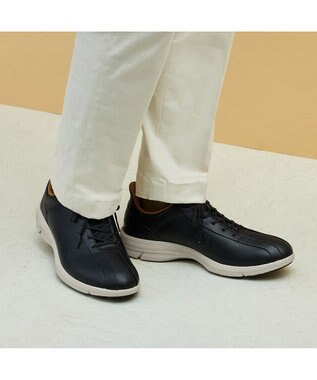 ASICS WALKING ハダシウォーカー メンズ 3E相当 ブラック×ベージュ