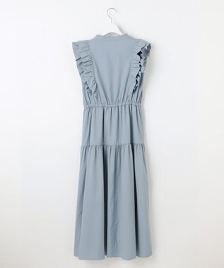 Feroux ショルダーフリルティアード ワンピース スカイブルー系