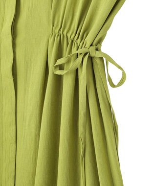 YECCA VECCA ドライタッチシアードロストワンピース Lime Green