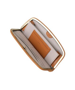 FOLNA RD ロング天溝がま口 財布 キャメル
