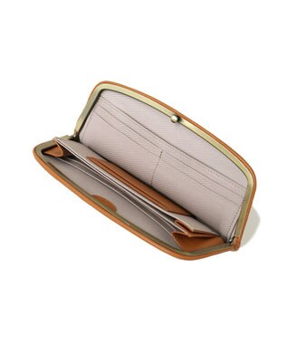 FOLNA RD ロング天溝がま口 財布 キャメル