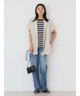 AMERICAN HOLIC 接触冷感Ｗボタンジレ Gray Beige