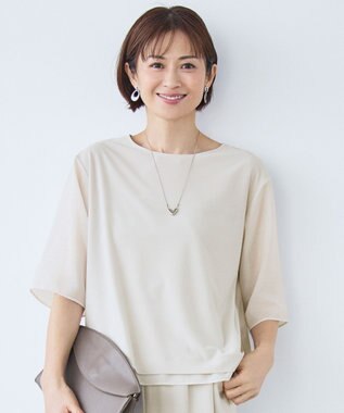 自由区 【カタログ掲載】ストレッチアムンゼン Tブラウス ベージュ