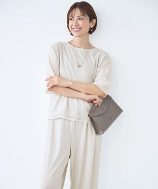 自由区 【カタログ掲載】ストレッチアムンゼン Tブラウス ベージュ