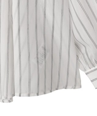 Green Parks フレアラインスキッパーブラウス Stripe