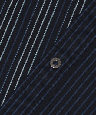 JOSEPH ABBOUD 【2WAY・リバーシブル・七分袖】リバーシブルストライプ シャツ ネイビー系1