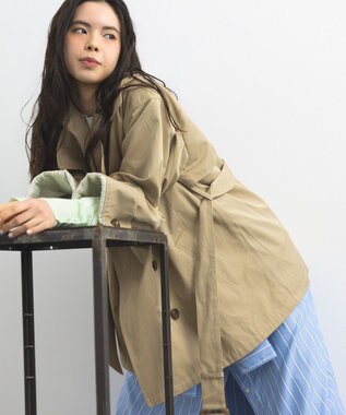 CRAFT STANDARD BOUTIQUE ワイドカフスミディトレンチコート Beige