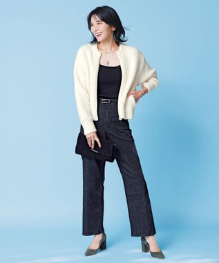 UNFILO 【UNFILO DENIM】撥水ストレッチ テーパードデニム ブラック