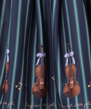 ANY KIDS メロディスカート ネイビー×バイオリン