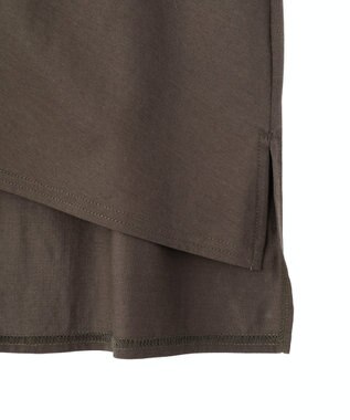 YECCA VECCA ピン付きドレープカットソー Charcoal Gray