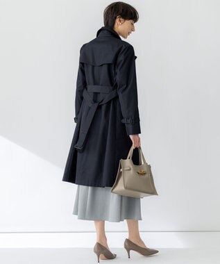 23区 【撥水加工】エアータンブラー TCギャバジン ロング トレンチコート ネイビー系