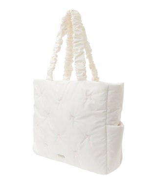 Maison de FLEUR リボン刺繍パファートートバッグ Ivory