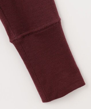 自由区 【XSサイズ～/洗える】ベアテレコ ボトルネック カットソー ワイン系