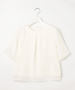 J.PRESS LADIES ドライシフォン カットソー ホワイト系