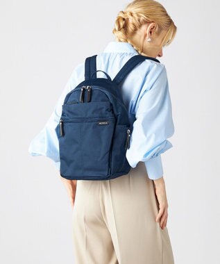 LA BAGAGERIE 【MONICA】サイドジップリュックサック ネイビー