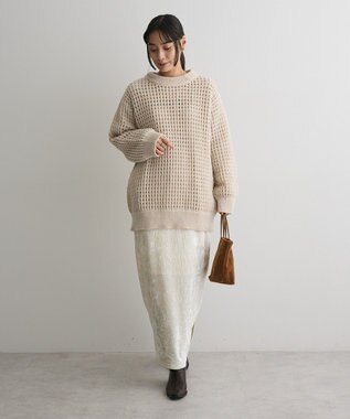 CRAFT STANDARD BOUTIQUE メッシュニットチュニック Ivory