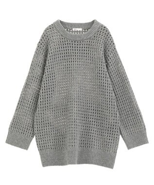 CRAFT STANDARD BOUTIQUE メッシュニットチュニック Gray Mixture