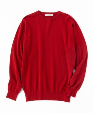 UNFILO MENS 【男女兼用】ライトウォームクルーネックニット レッド