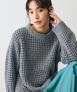 CRAFT STANDARD BOUTIQUE メッシュニットチュニック Gray Mixture