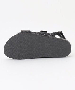 Feroux パールポイントツイード／キルティング サンダル ブラック系9