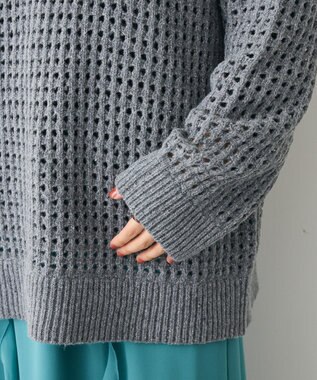 CRAFT STANDARD BOUTIQUE メッシュニットチュニック Gray Mixture