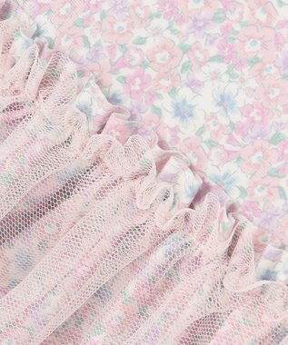 ANY KIDS 花柄チュールワンピース水着 ピンク系