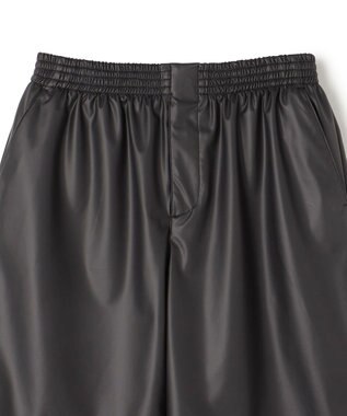 UNFILO MENS レザーライク ショートパンツ [24年春夏商品] クロ