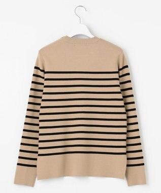 J.PRESS LADIES 【洗える】ミラノリブバスクボーダー ニット ベージュ系1