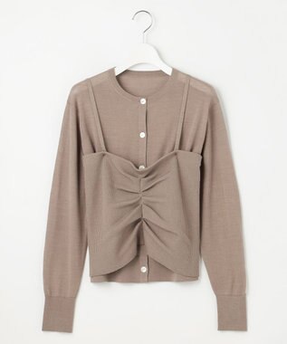 23区 L 【エステータ】ビスチェカーディガン ブラウン系