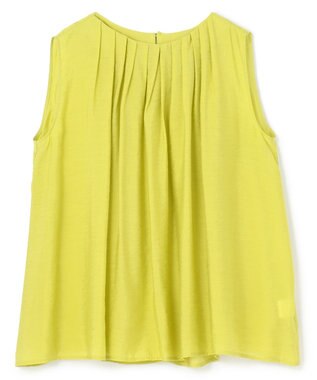 UNFILO ヴィンテージシアー プリーツブラウス イエロー