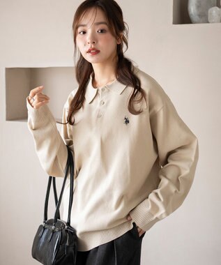 WEGO 【25年秋冬新作/ユニセックス着用ITEM/MLサイズ展開】別注USPOLOニットポロ