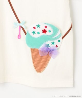 ANY KIDS 【any FAM×サーティワン アイスクリーム】フレーバー ポシェットTシャツ エクリュ（ポッピングシャワー）